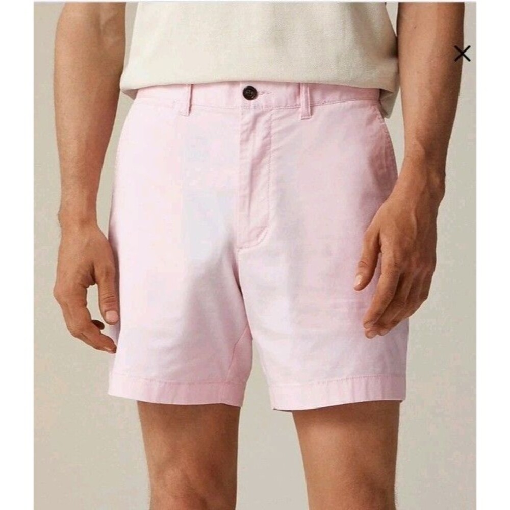 J.Crew Portsider 7" Chino Shorts Cotton Stretch Bayside Pink CH148 Size 32 NWT